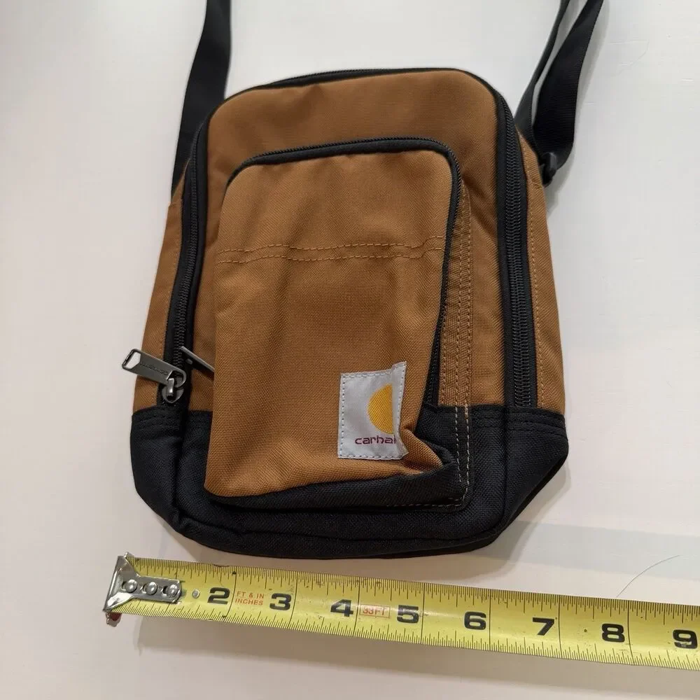 Carhartt Crossbody Zip Bag Small Brown/Black Adjustable Strap Sling